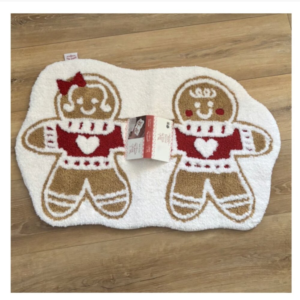 Christmas Gingerbread Bath Rug Boy Girl by Sleigh Hill 22"x30"